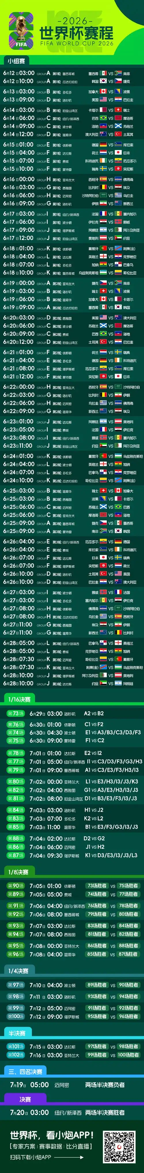 2026美加墨世界杯倒计时：中国球迷必看的赛程长图与观赛攻略
